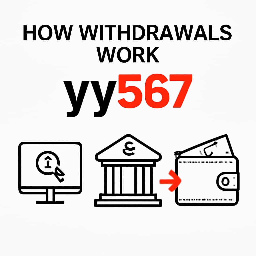 An educational diagram on the withdrawal process at yy567.