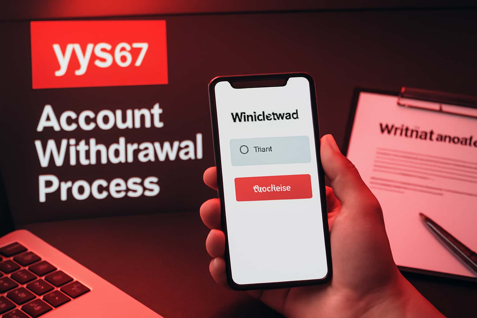 An informative depiction of the yy567 Account Withdrawal Process.