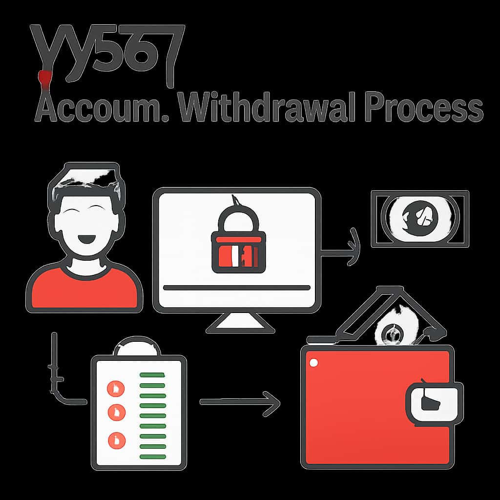 An educational illustration of the yy567 Account Withdrawal Process.