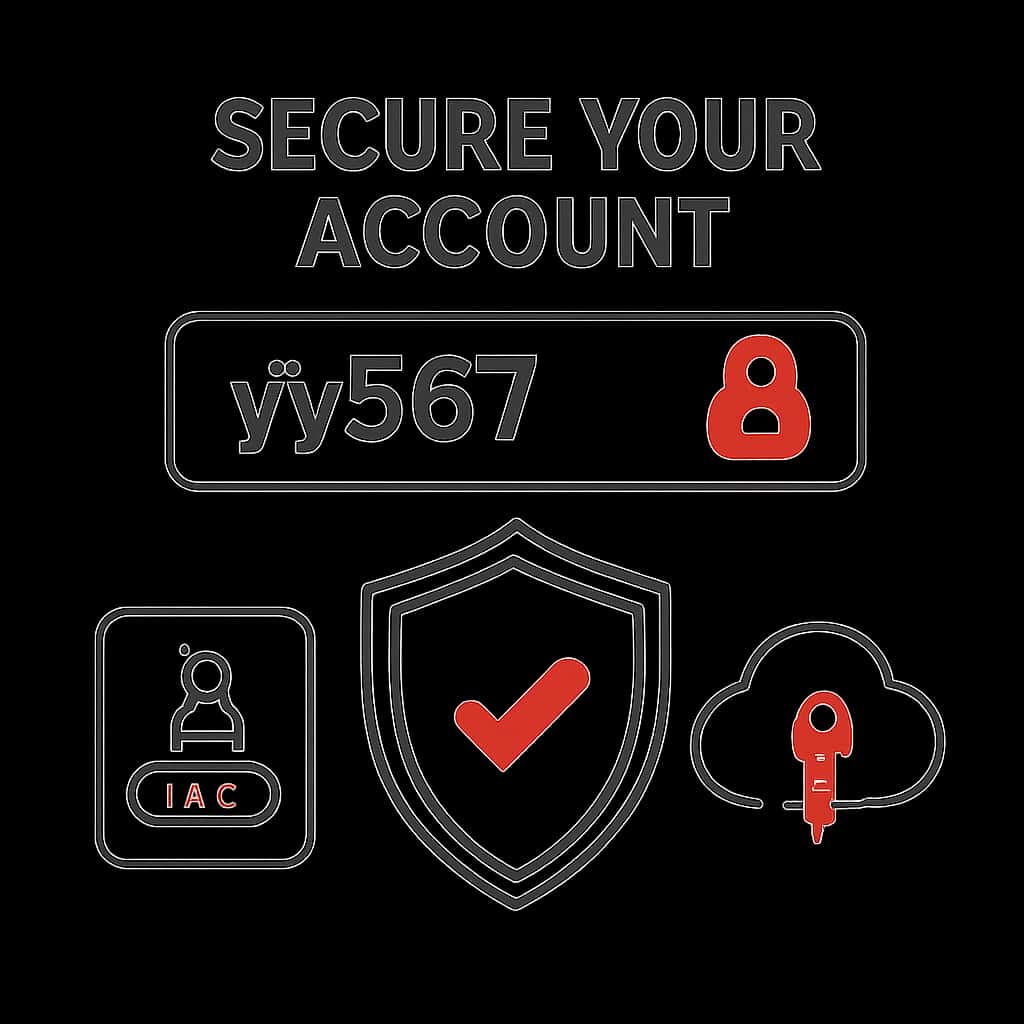 An educational diagram illustrating the security measures for yy567 accounts.