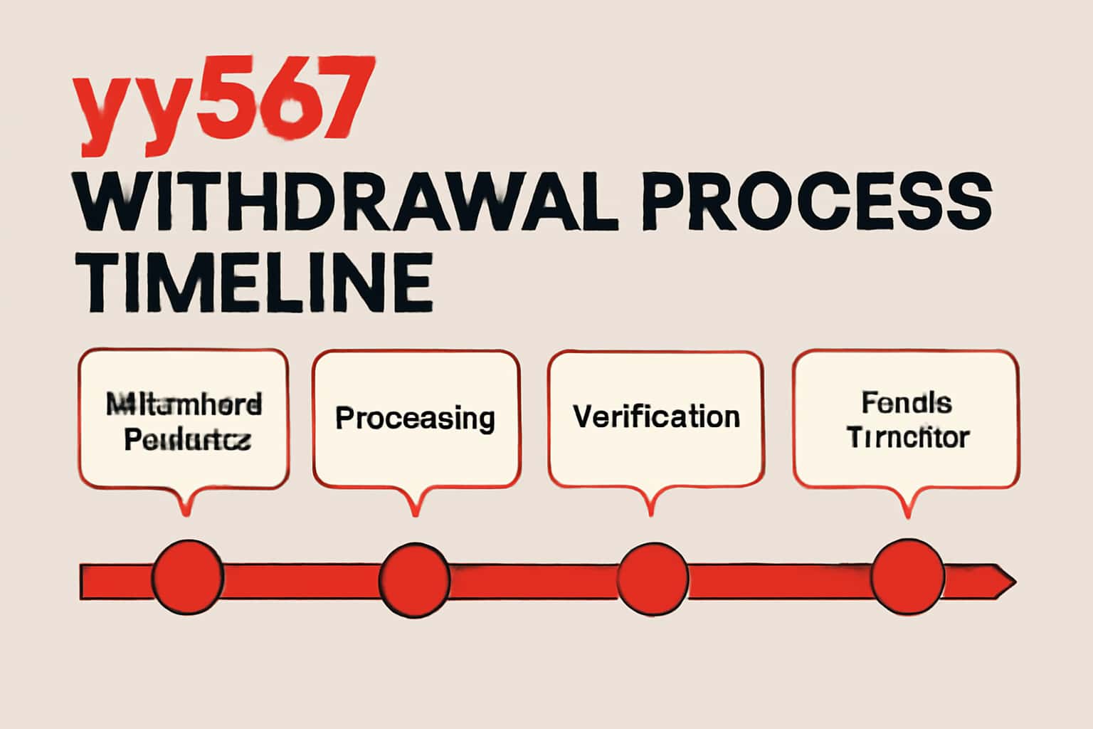 An informative illustration showing the timeline for withdrawals at yy567.
