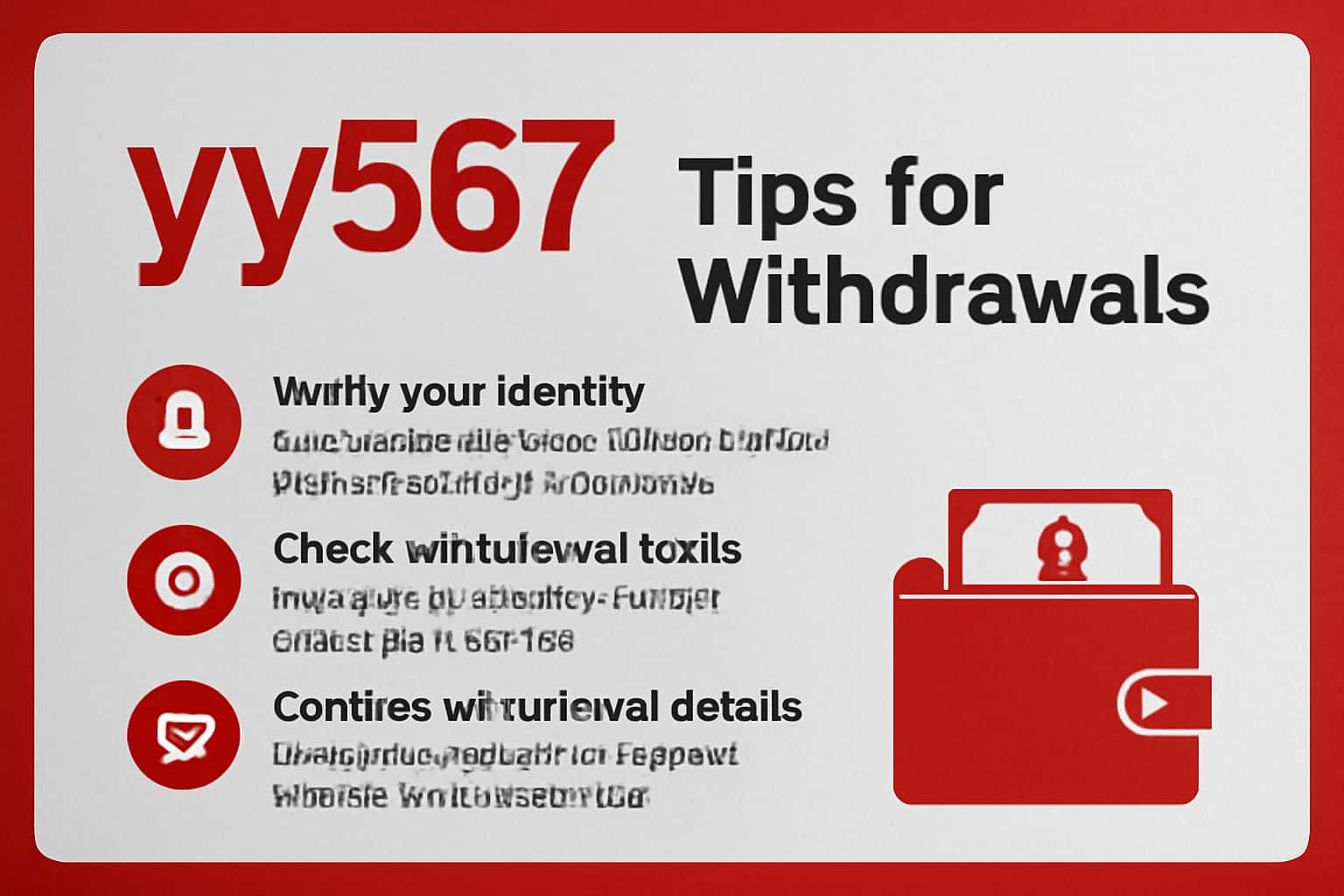 An informative scene depicting tips for yy567 withdrawals with clear text.